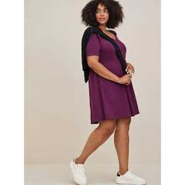 TORRID Slub Mini Puff Sleeve Dress with Pockets S… - image 1