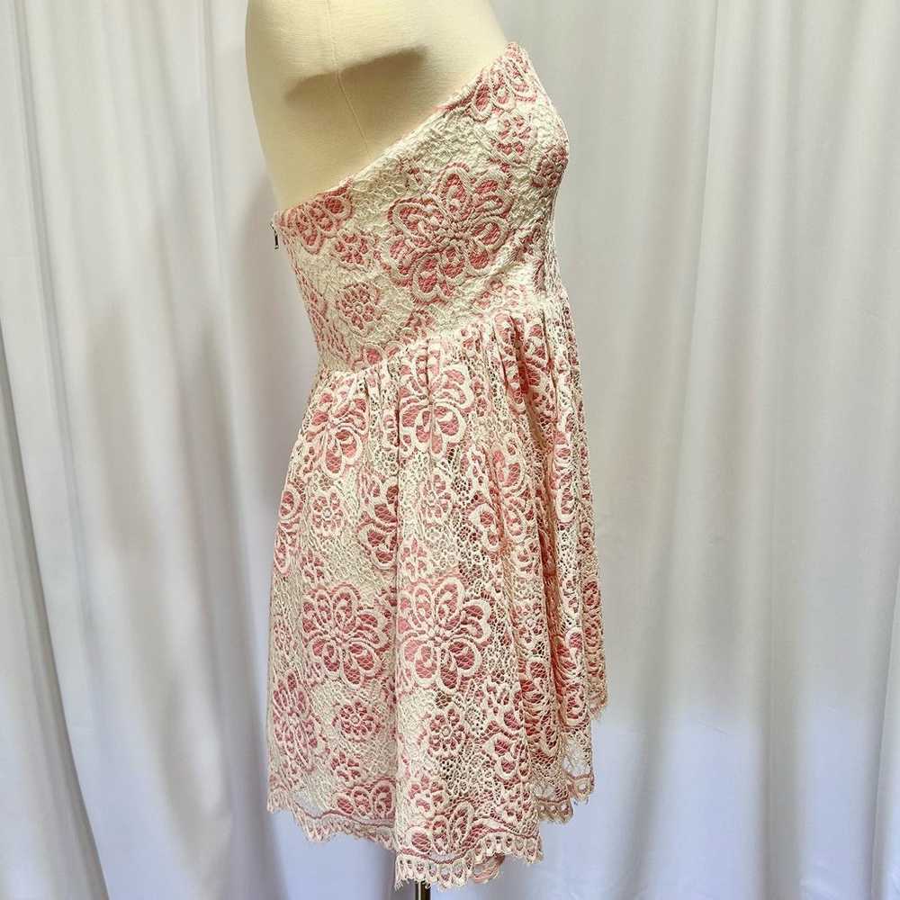 NBD Revolve Pink Lace Overlay Strapless Dress Wom… - image 4