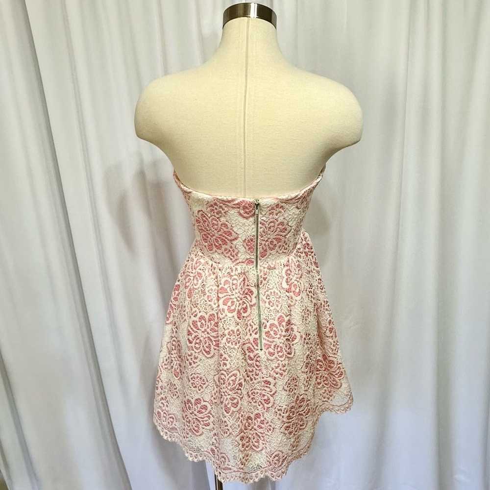 NBD Revolve Pink Lace Overlay Strapless Dress Wom… - image 5