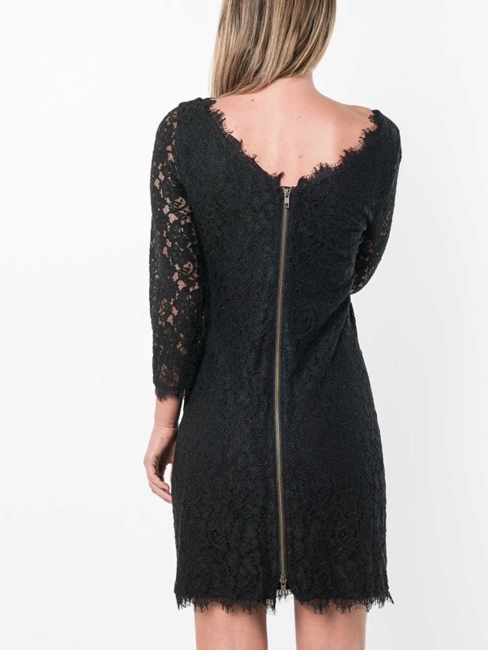 Diane Von Furstenberg Zarita Lace Dress - M - Bla… - image 5