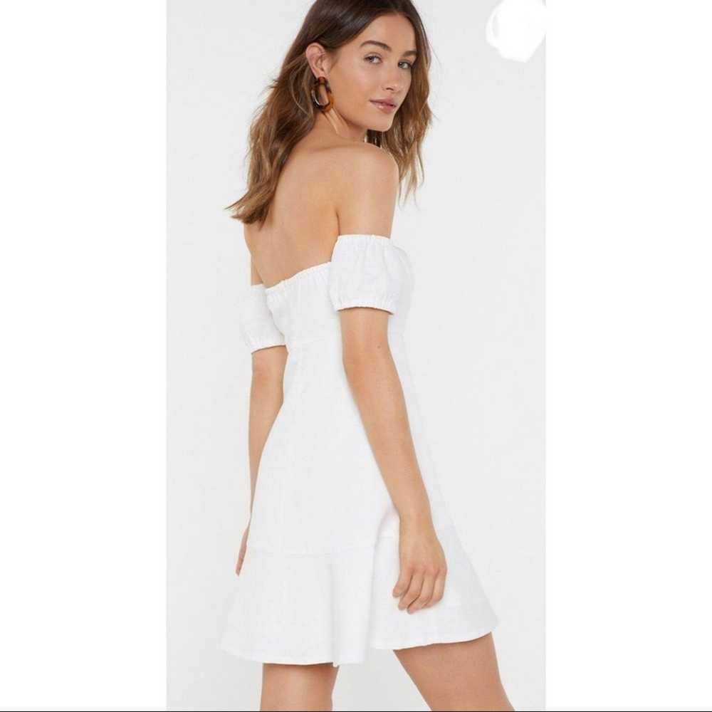 Eight Paris Nasty Gal Linen A Line Off Shoulder C… - image 3