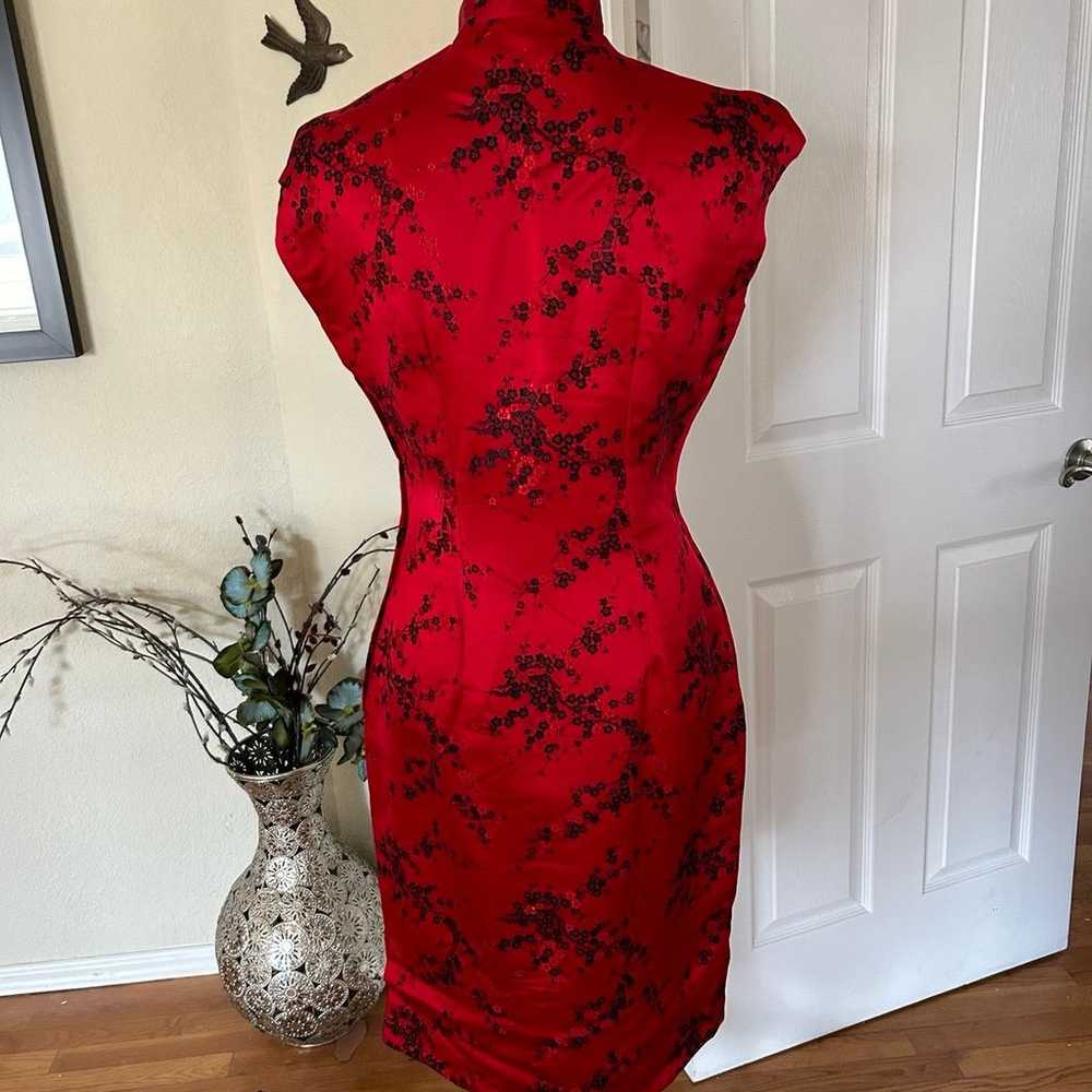 Vintage Chinese Red Dress from 80’s - image 2