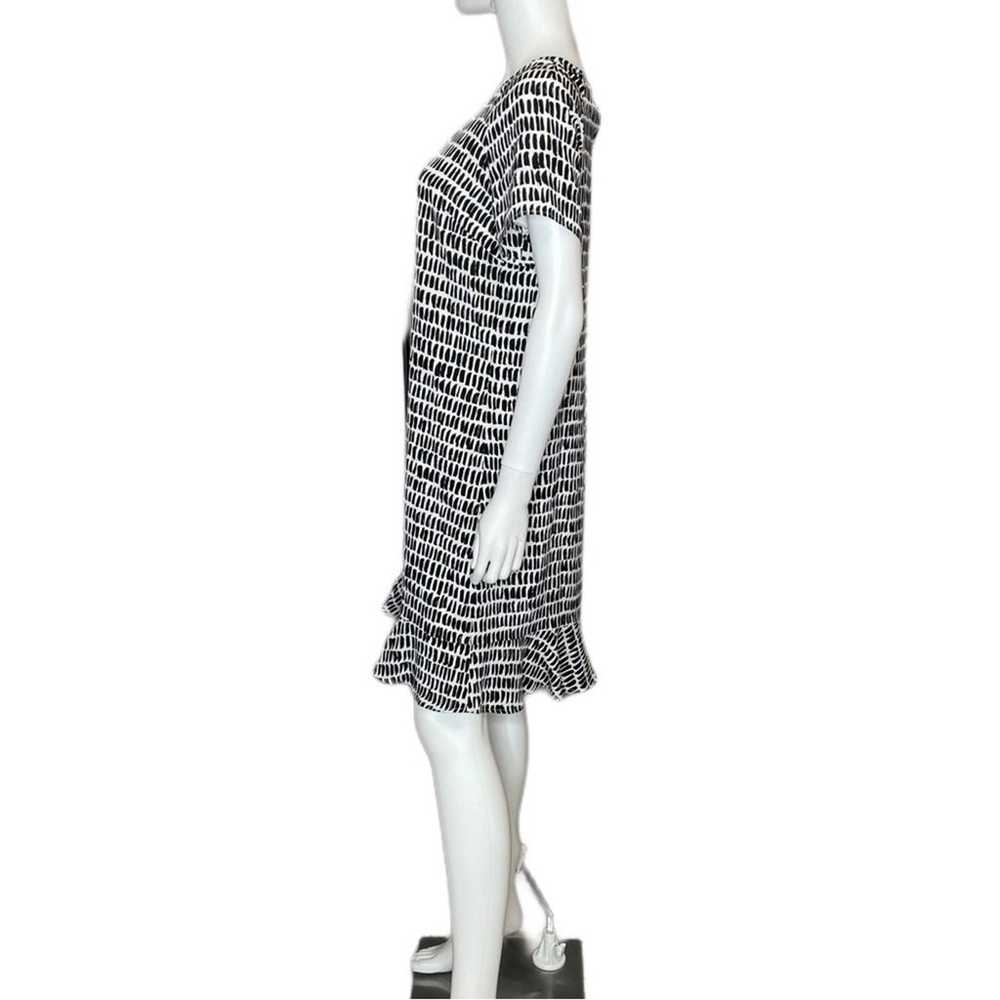 Garnet Hill Black White Patterned Silk Shift Dres… - image 3