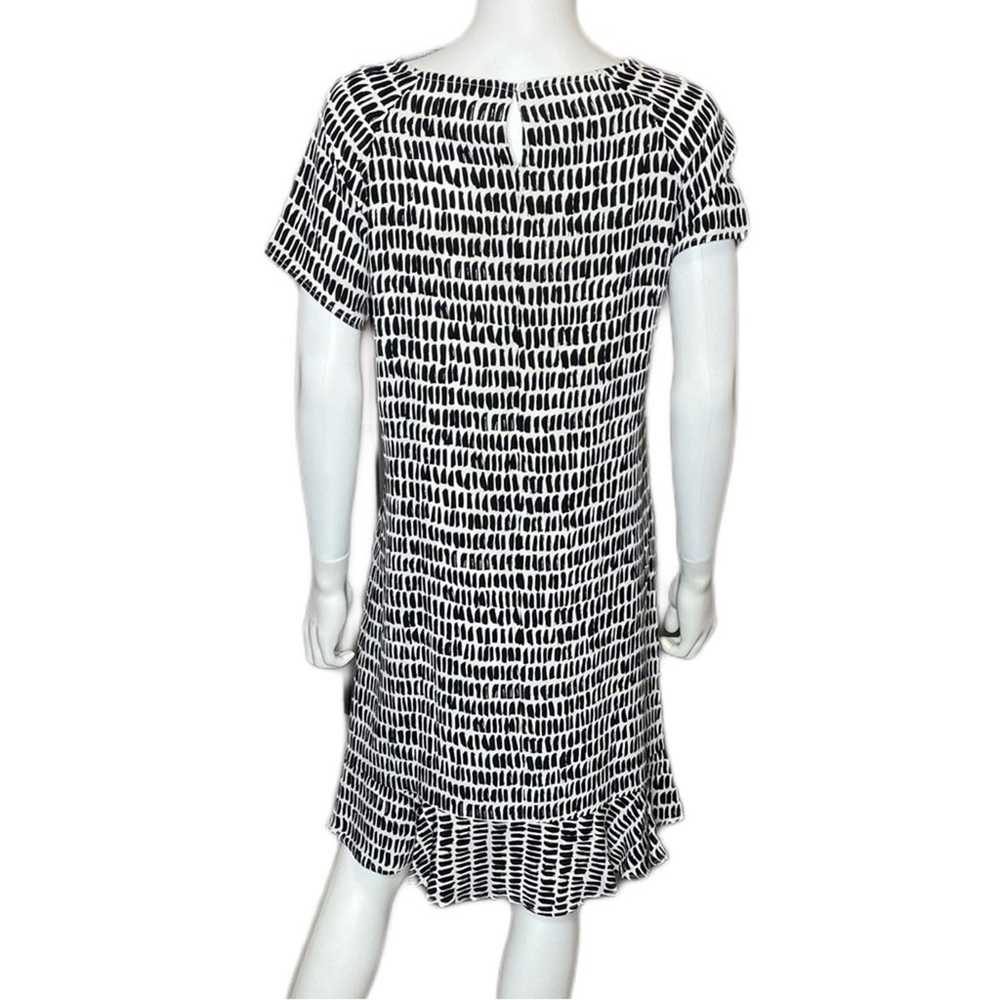 Garnet Hill Black White Patterned Silk Shift Dres… - image 4