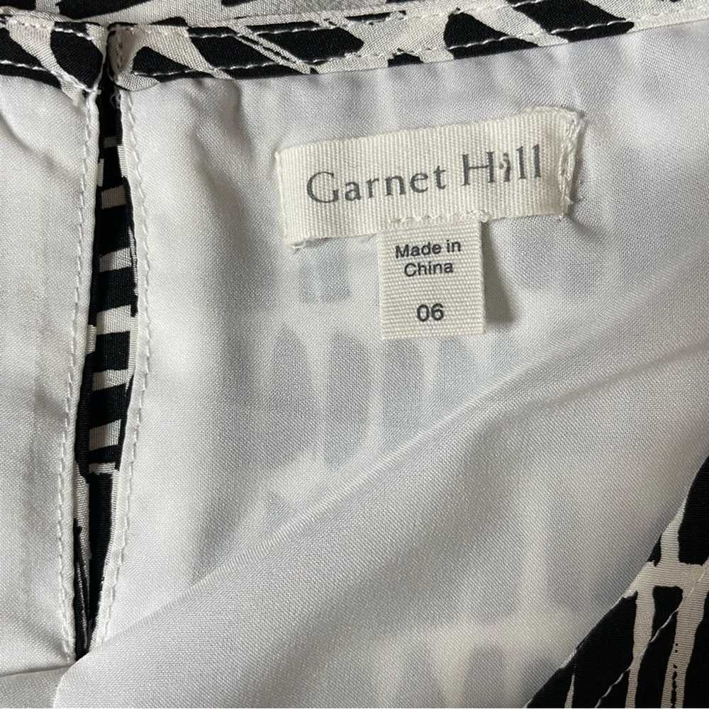 Garnet Hill Black White Patterned Silk Shift Dres… - image 5