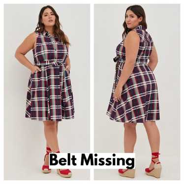 Torrid Plaid Poplin Collared Shirt Dress