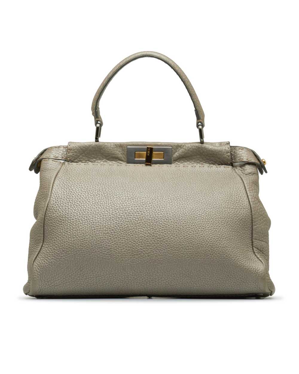 Pre Loved Fendi  Peekaboo Leather Satchel Handbag… - image 3