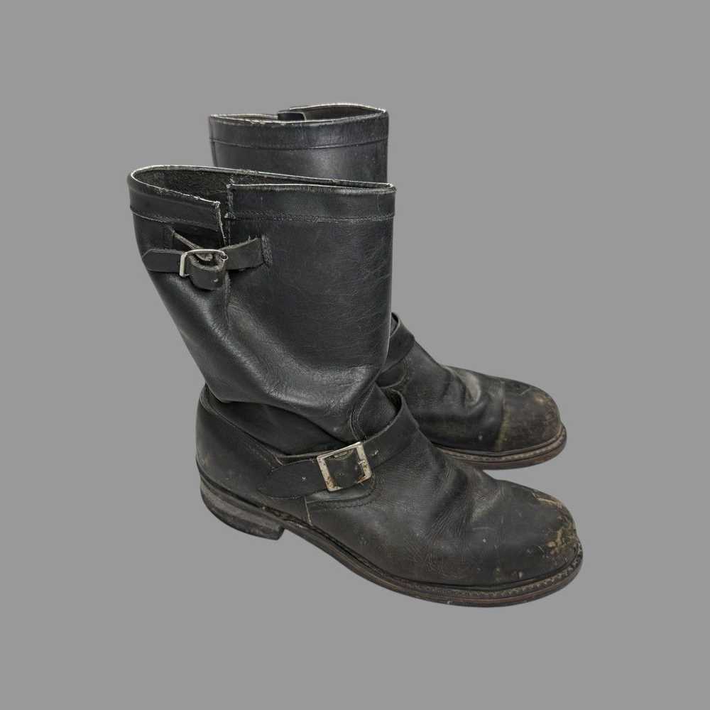 Vintage Vintage 1970s black leather harness boots - image 2