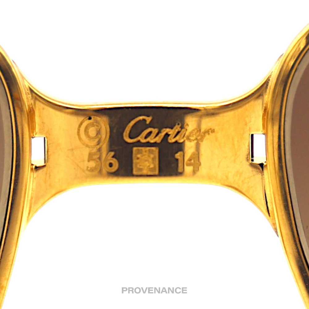 Cartier 🔴 Cartier Panthere MM Sunglasses - Gold … - image 9