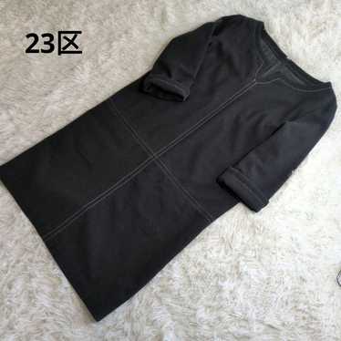 23 District Black Knit Three-Quarter Sleeve Dress - image 1