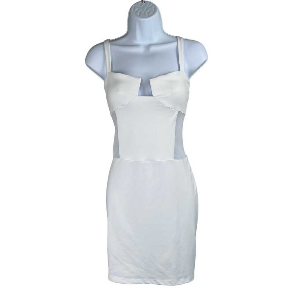 Susana Monaco White Angled Wire Mesh Mini Bodycon… - image 2