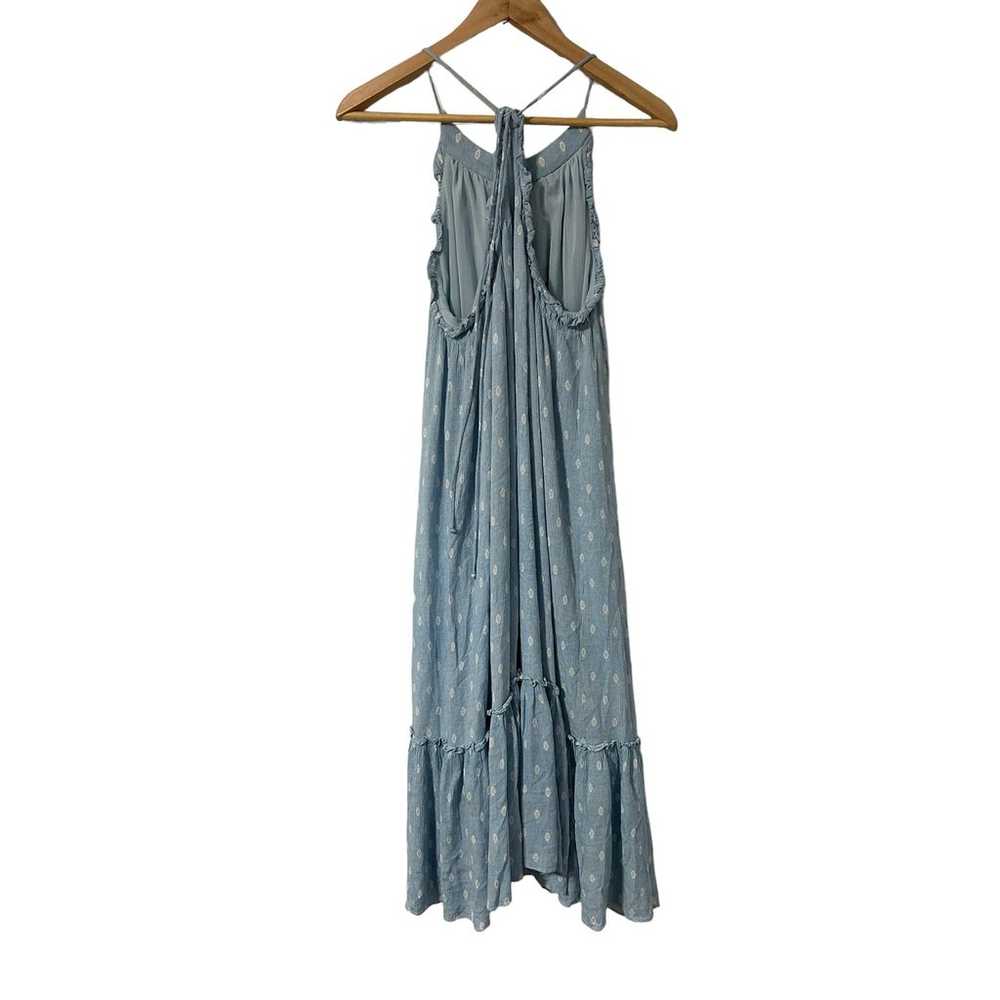 MISA Los Angeles Bohemian Flowy Tassel Blue Maxi … - image 3