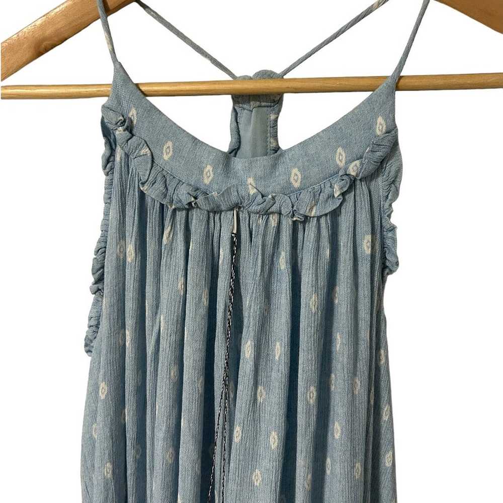 MISA Los Angeles Bohemian Flowy Tassel Blue Maxi … - image 7