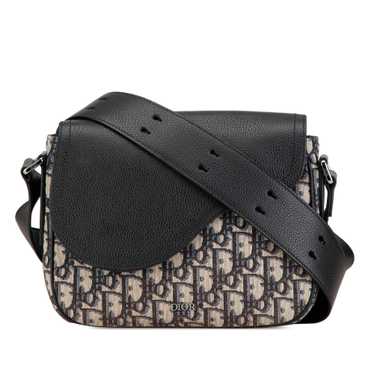 Black Dior Oblique Saddle Messenger Bag - image 1