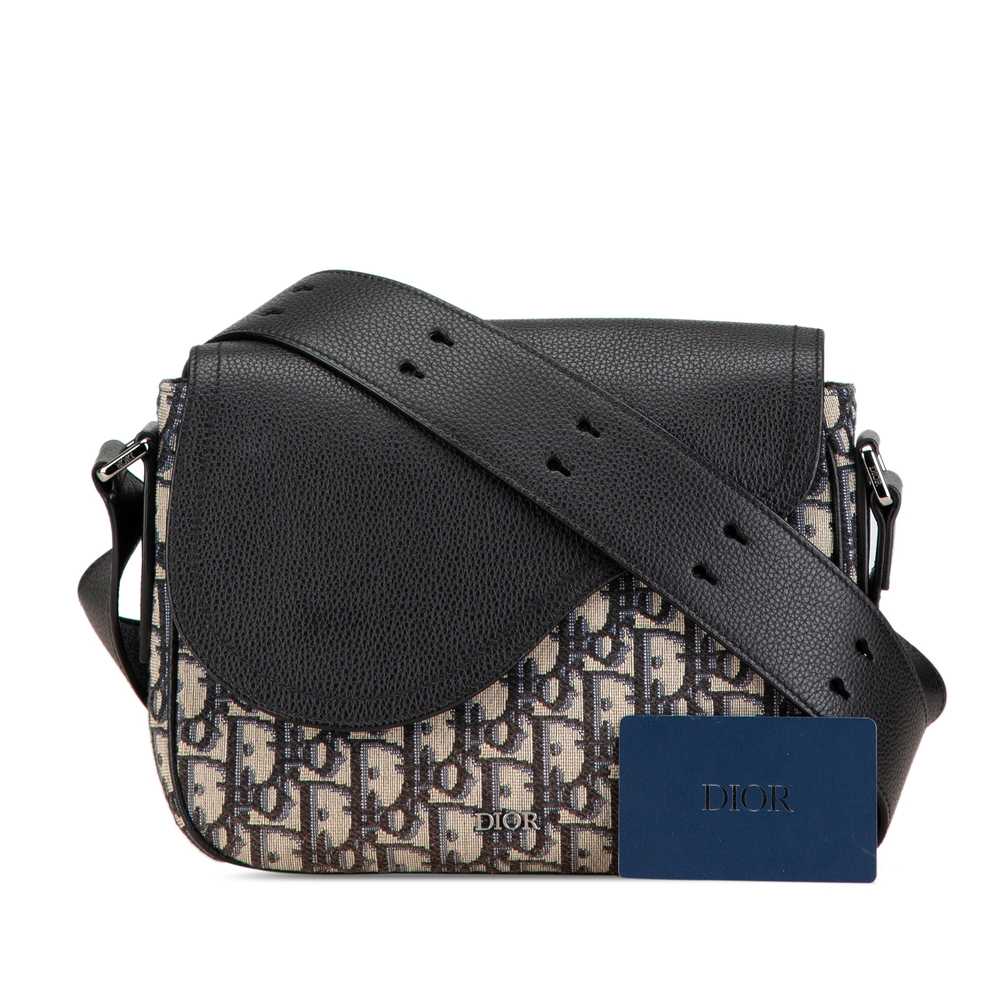 Black Dior Oblique Saddle Messenger Bag - image 8