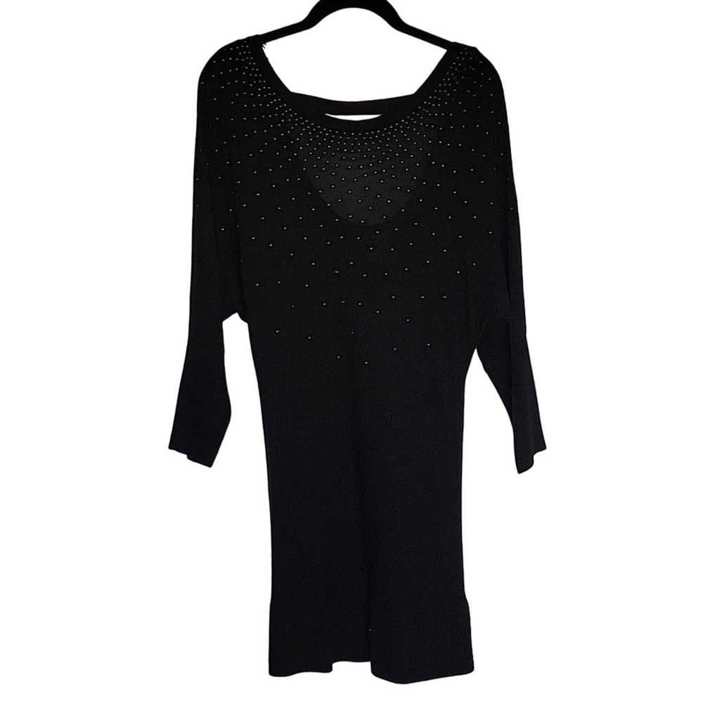 Vintage Cache Studded Low Back Sweater Dress, M - image 1