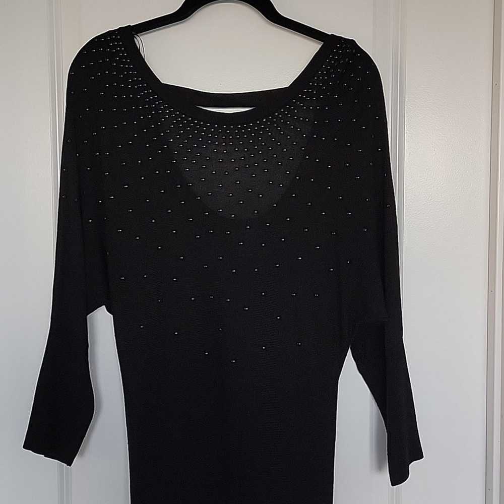 Vintage Cache Studded Low Back Sweater Dress, M - image 2