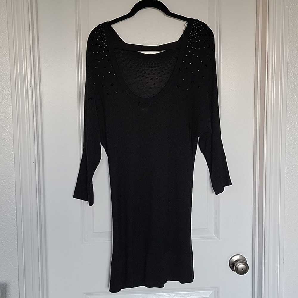 Vintage Cache Studded Low Back Sweater Dress, M - image 6