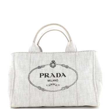 PRADA Canapa Convertible Tote Denim Medium