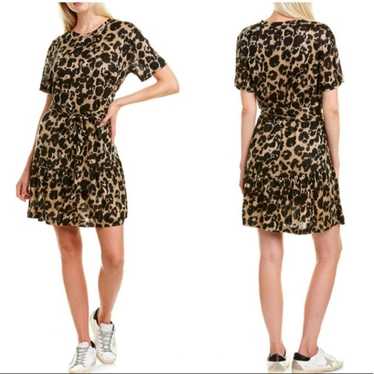 Current/Elliott Leopard Print Linen Shift Dress 3… - image 1