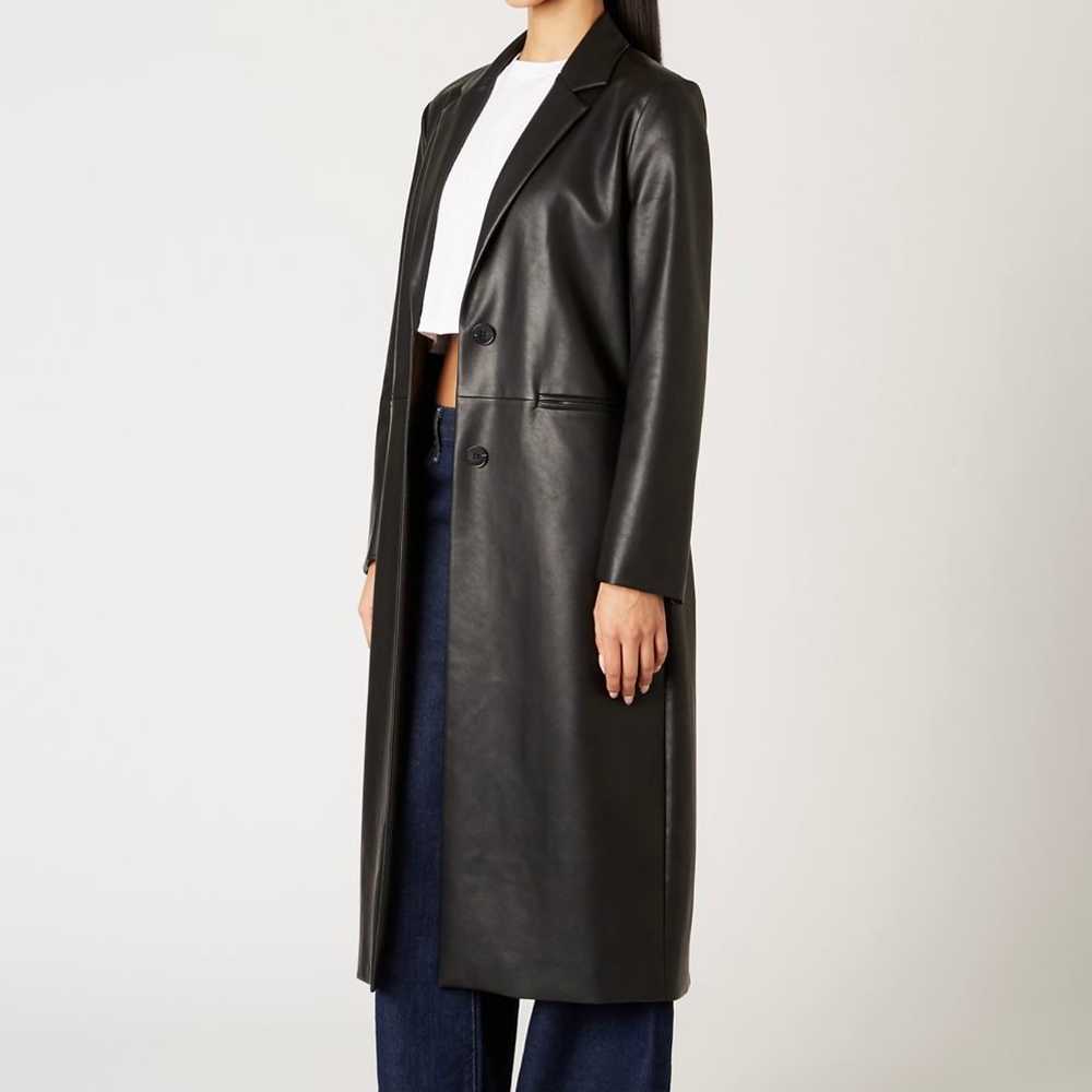 Vegan leather trench coat - image 1