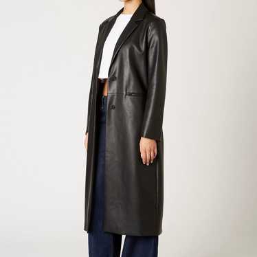 Vegan leather trench coat - image 1