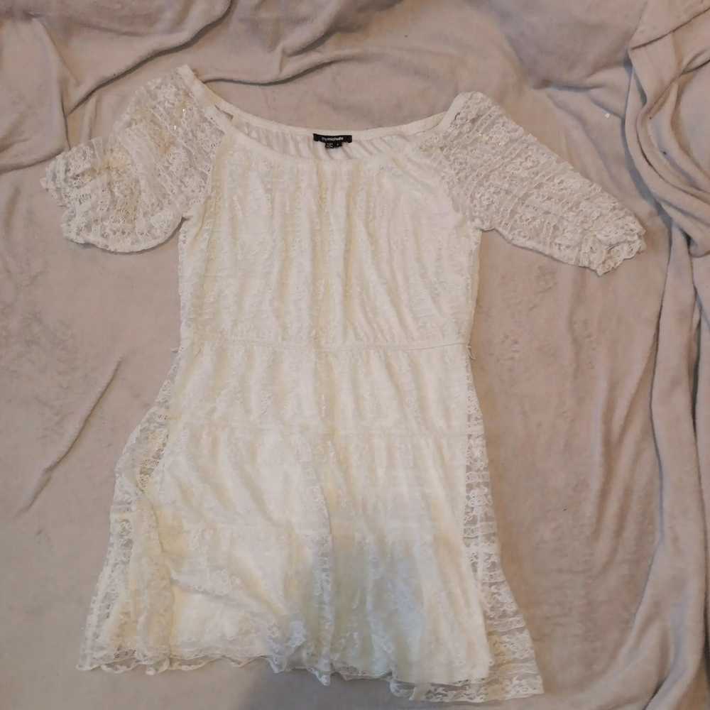 Vintage Y2K White My Michelle Lace Dress Size Lar… - image 2