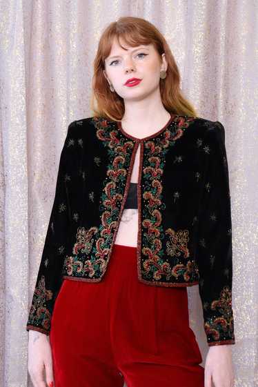 Noel Sequined Velvet Jacket XS/S