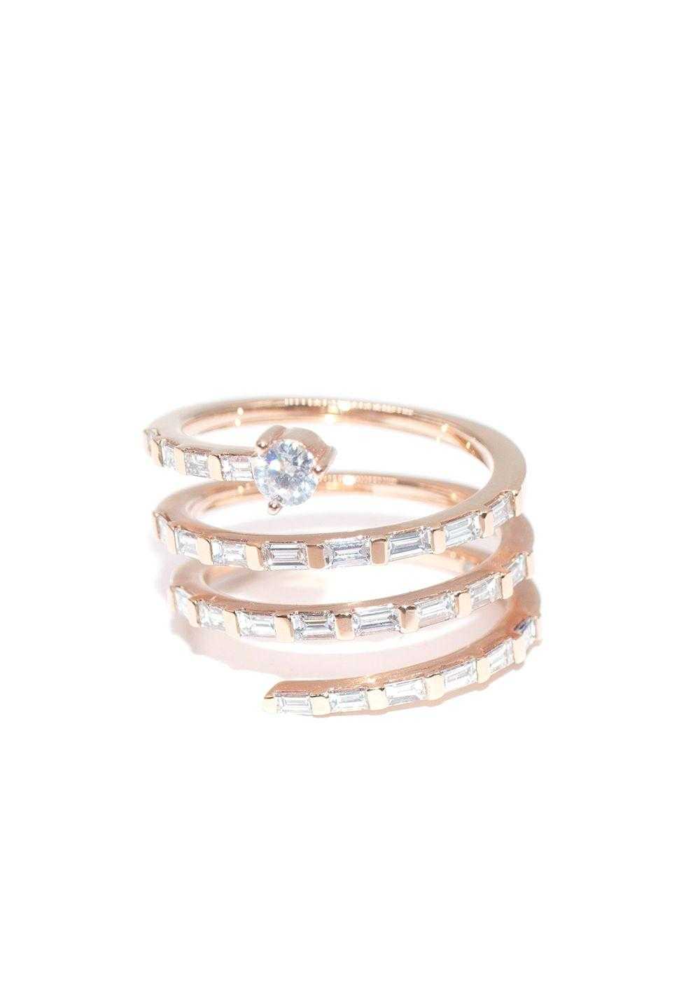 Managed by hewi Anita Ko 18K Rose Gold Spiral Ring - image 1