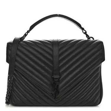 SAINT LAURENT Sheepskin Matelasse Chevron Monogra… - image 1