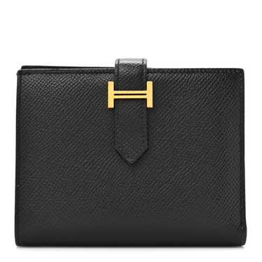 HERMES Epsom Bearn Compact Wallet Black