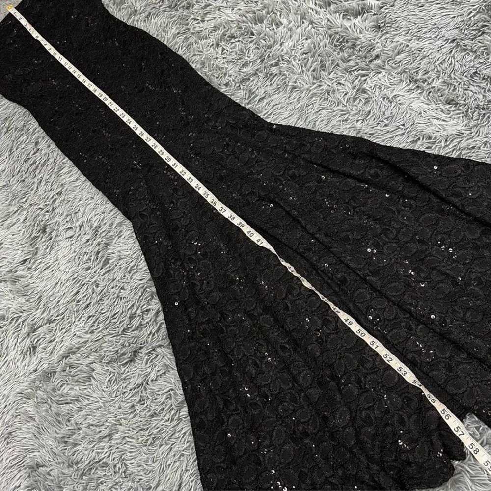 Tawny Black Sequin Vintage Formal Mermaid Tail Dr… - image 11