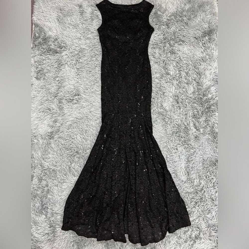 Tawny Black Sequin Vintage Formal Mermaid Tail Dr… - image 1