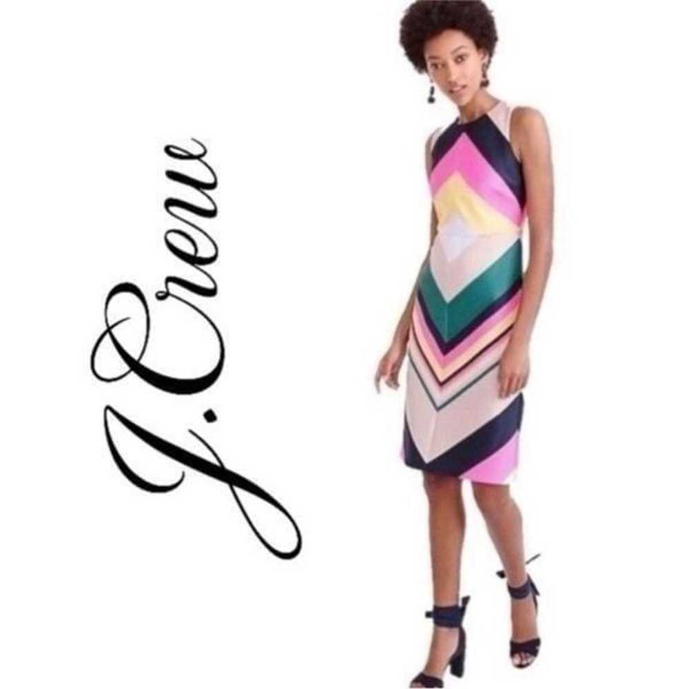 J.Crew Collection Pop-Stripe Dress in Navy Azalea - image 3