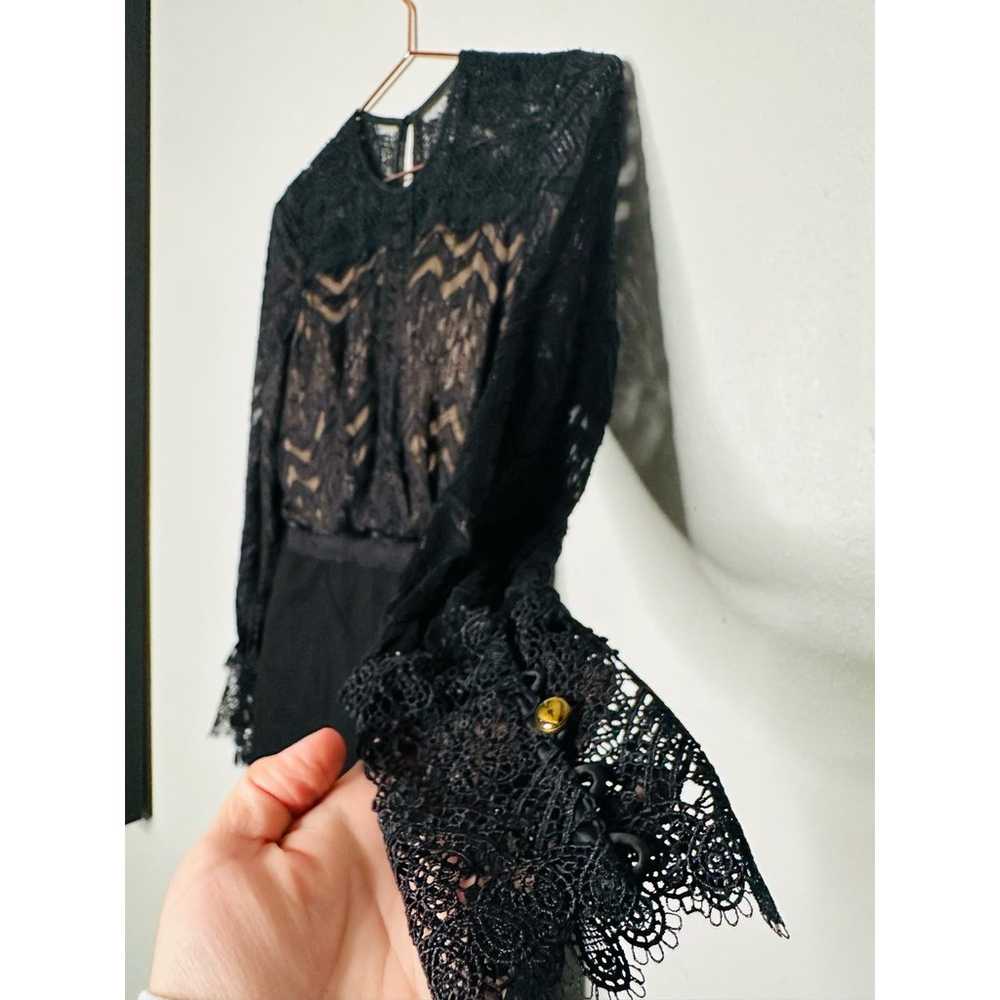 CATHERINE DEANE Black Button Front Noelle Lace St… - image 3