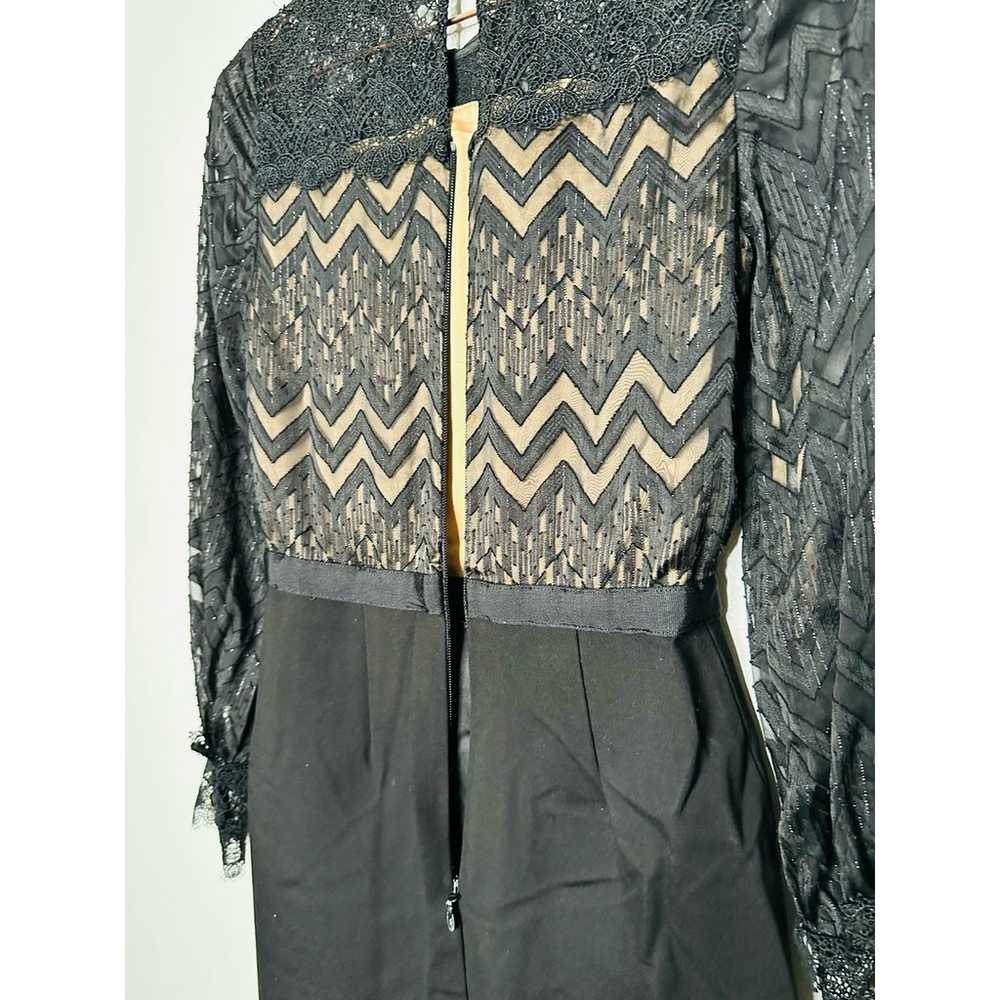 CATHERINE DEANE Black Button Front Noelle Lace St… - image 8