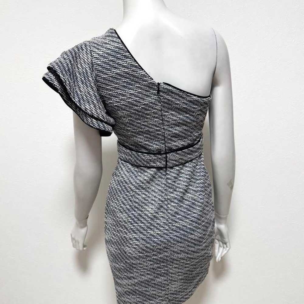 An Stretch Tweed Dress - Ruffle One-Shoulder Dress - image 5