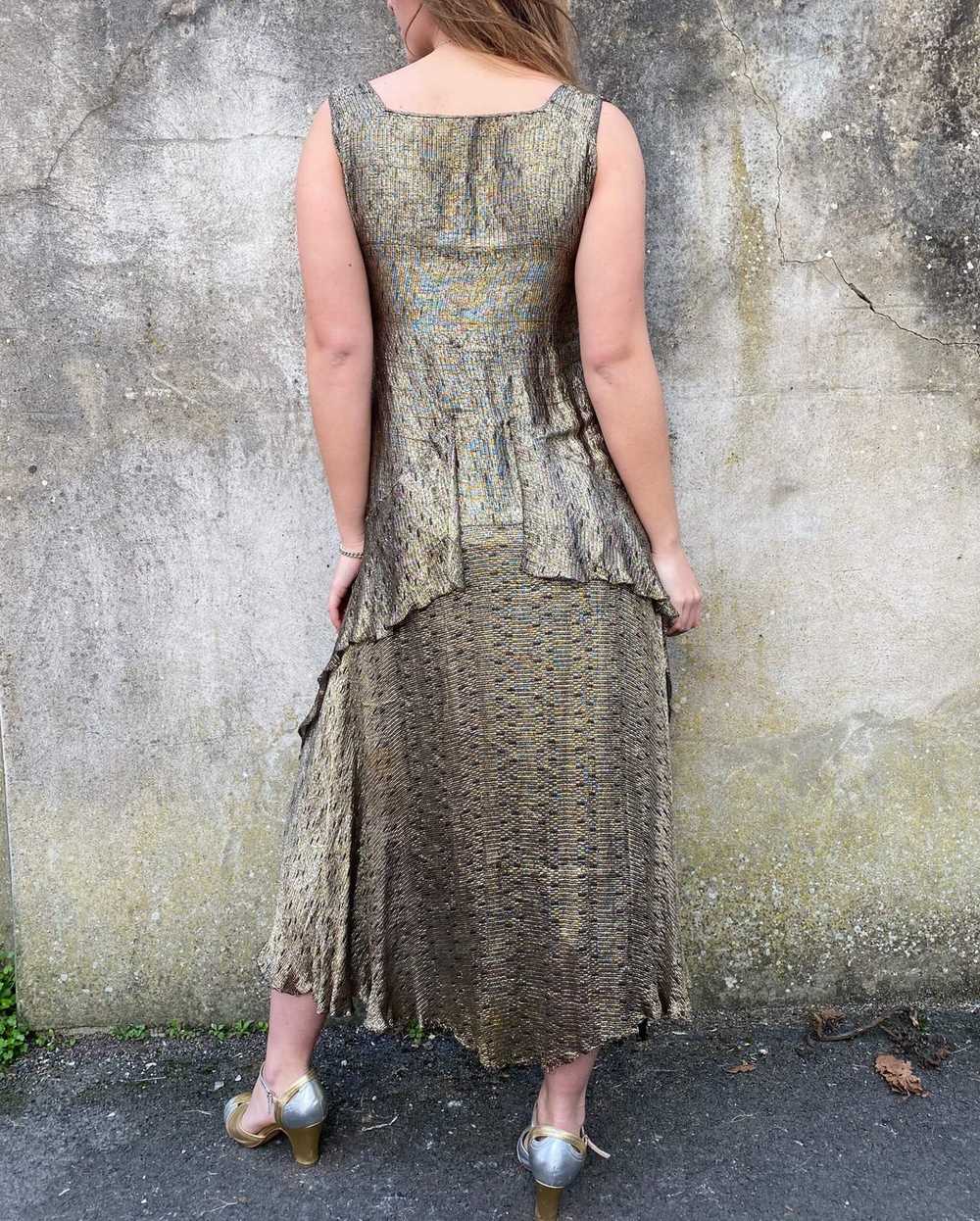 Stunning 1920s Gold Lamé Dress - image 2