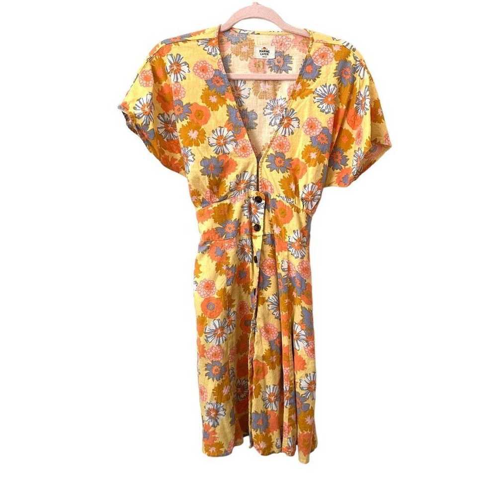 MARINE LAYER Camila Vintage Floral Hemp Mini Dres… - image 2