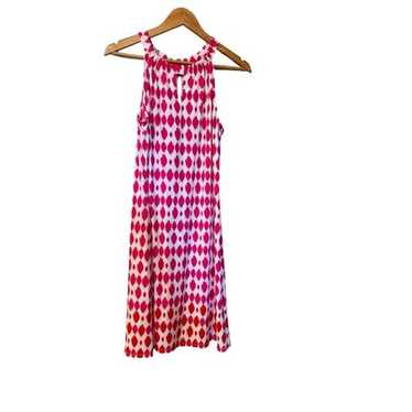 Jude Connally Size L Keyhole High Neck Midi Dress… - image 1