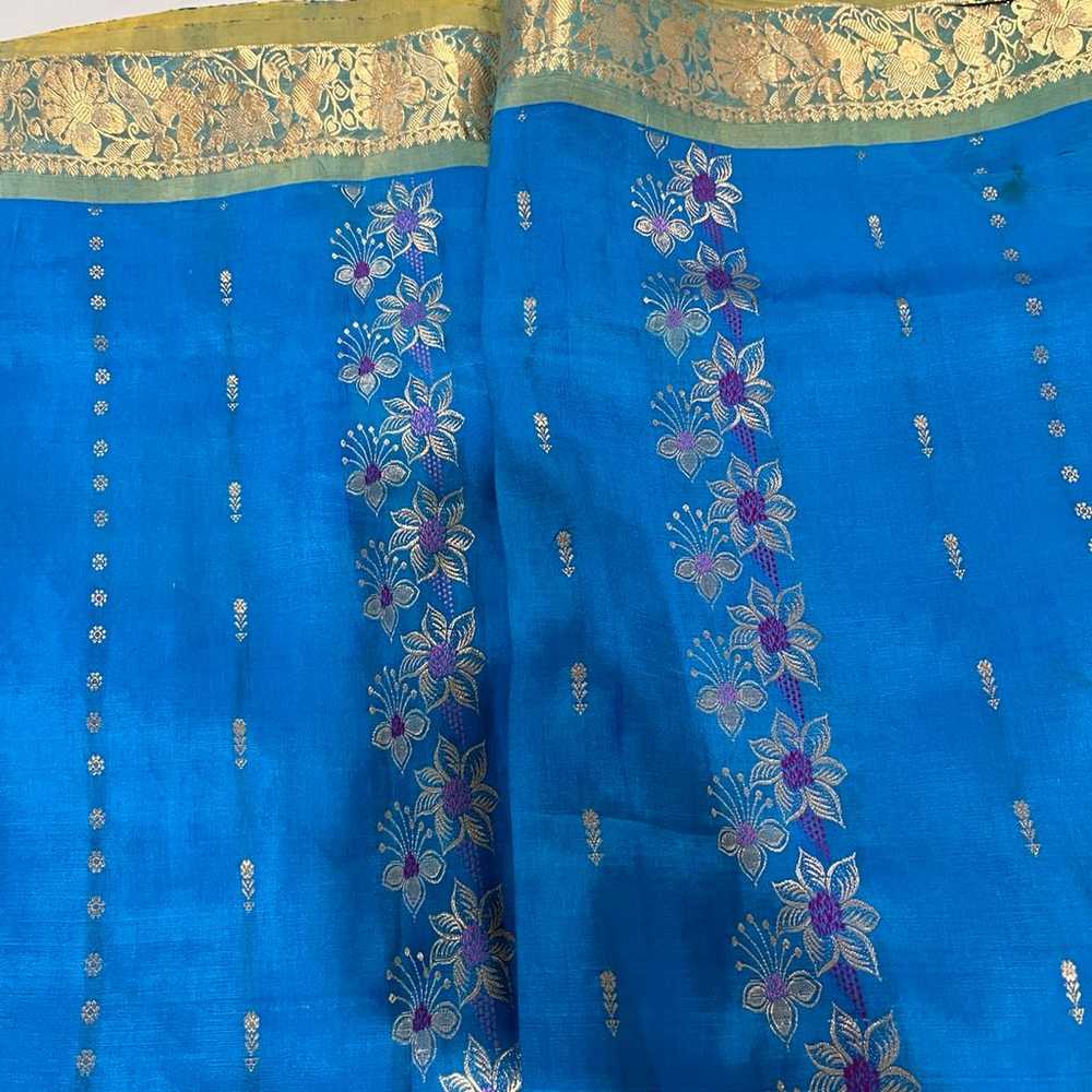 Pattu saree with blouse - image 3