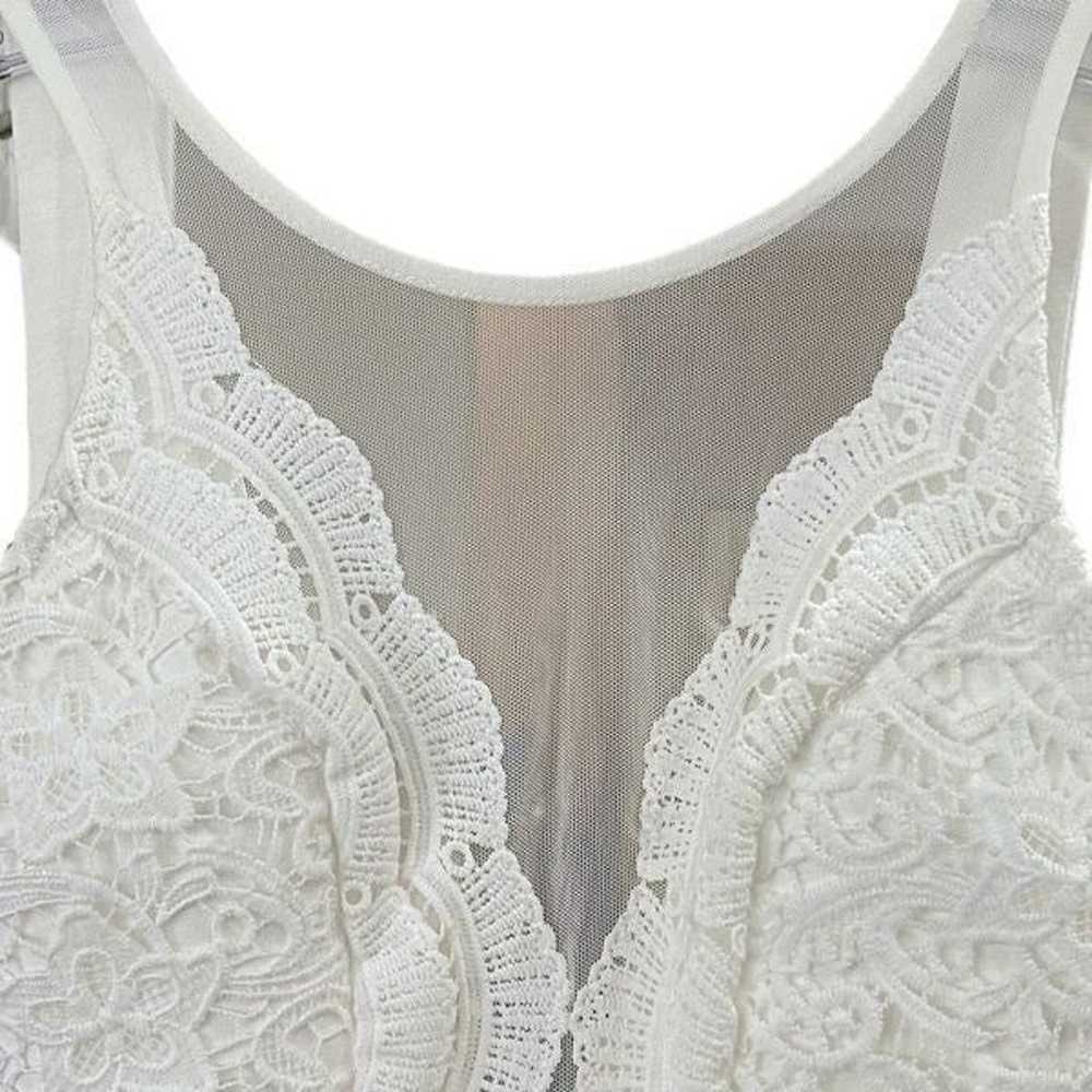 Lulus I Promise White Lace Mesh Cut-out Wedding B… - image 12