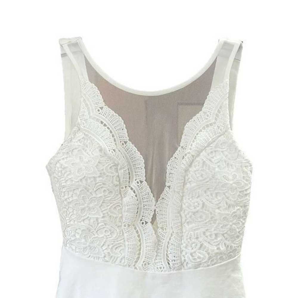 Lulus I Promise White Lace Mesh Cut-out Wedding B… - image 7