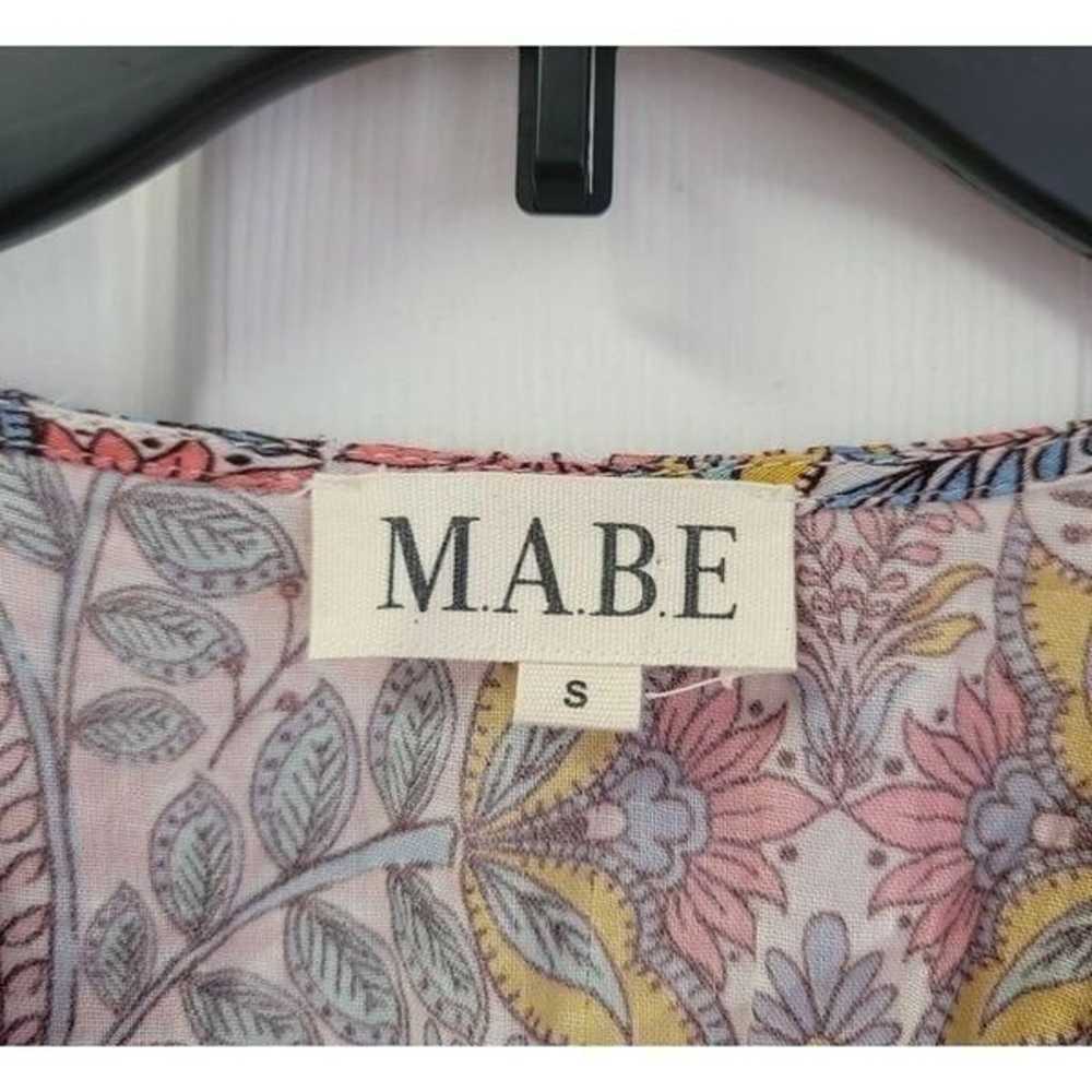 M.A.B.E Pia Kratan Print Dress Cotton S - image 9