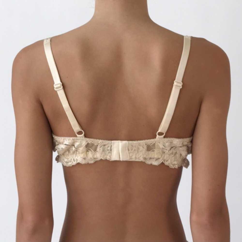 Vintage Chantal Thomass Lace Floral Appliqué Bra - image 2