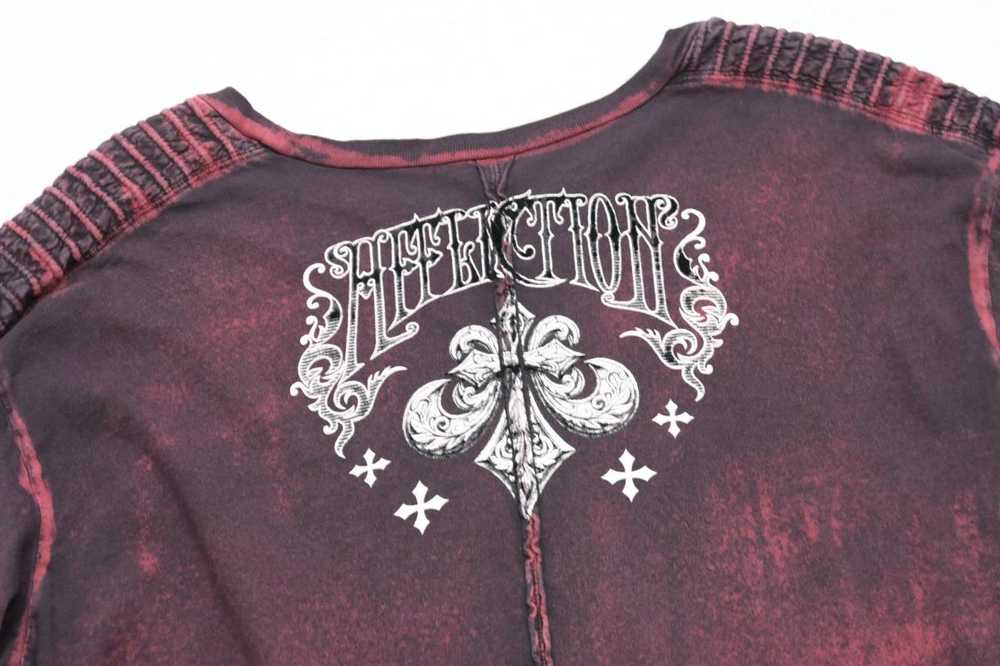 Affliction Tee Shirt Dark Red Graphic Long Sleeve… - image 11