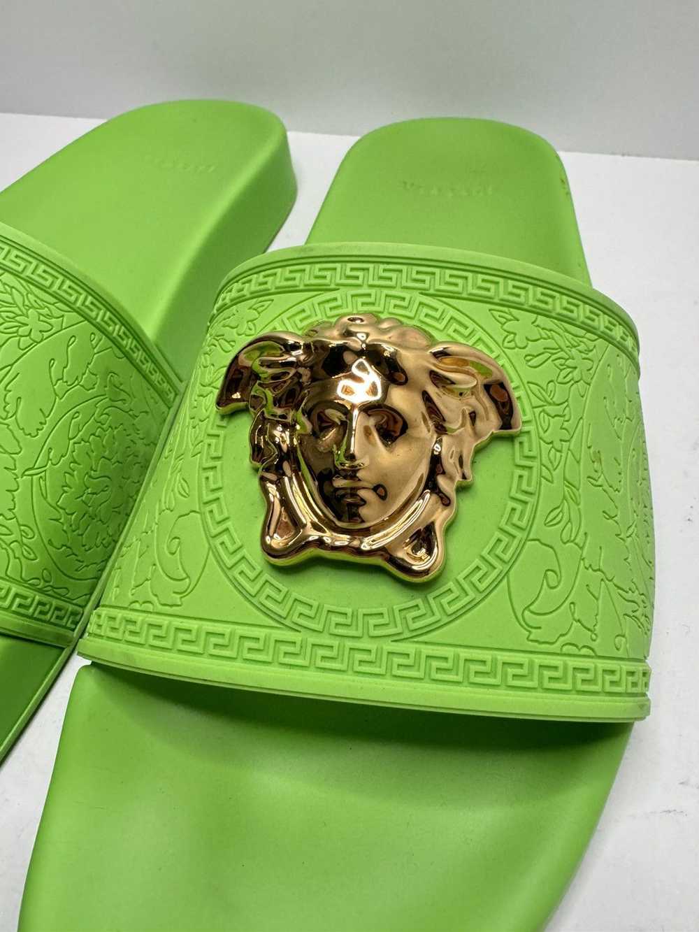 Versace Versace Pool Slides 40 Neon Green - image 2