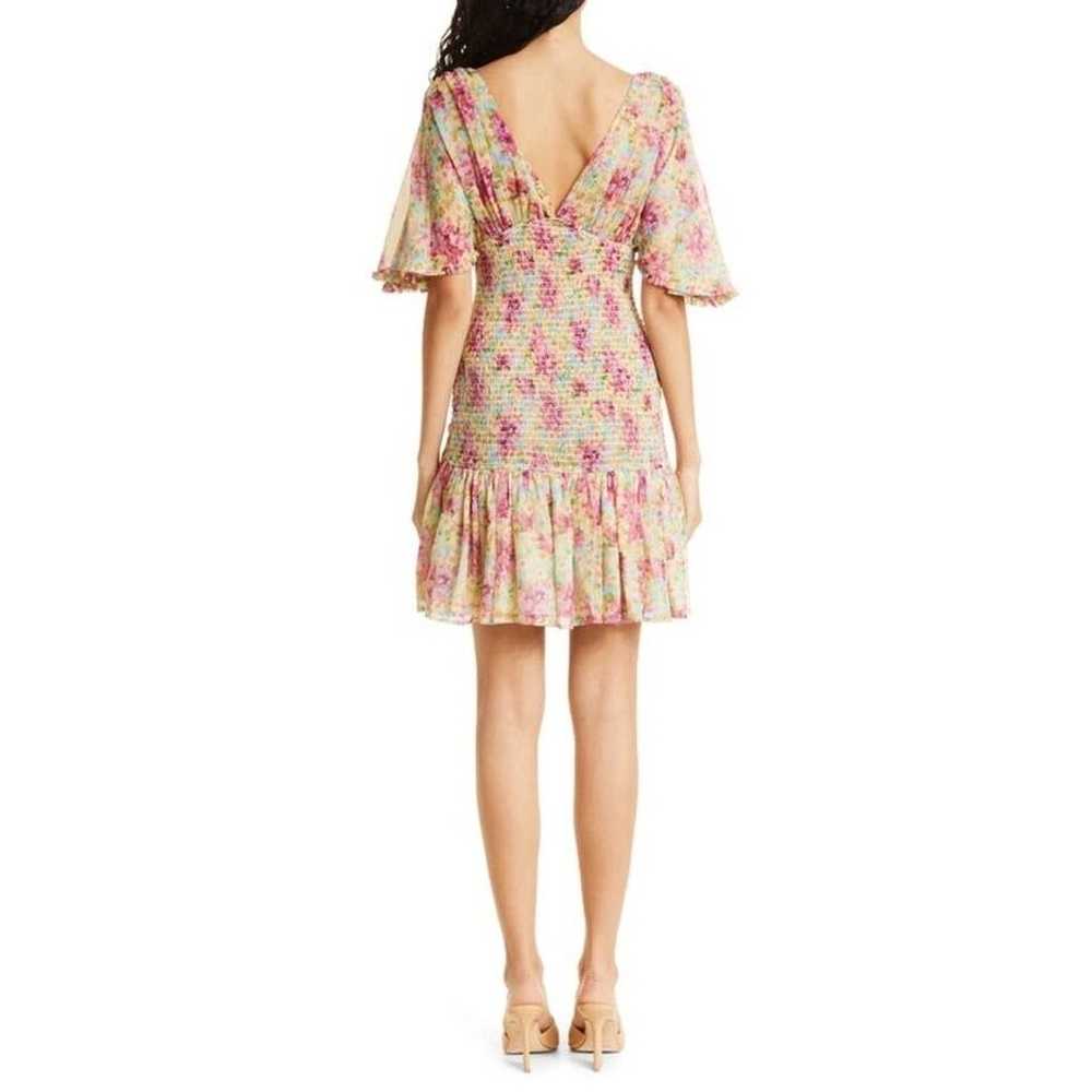 byTiMo Floral Smocked Chiffon Dress Size Medium - image 3