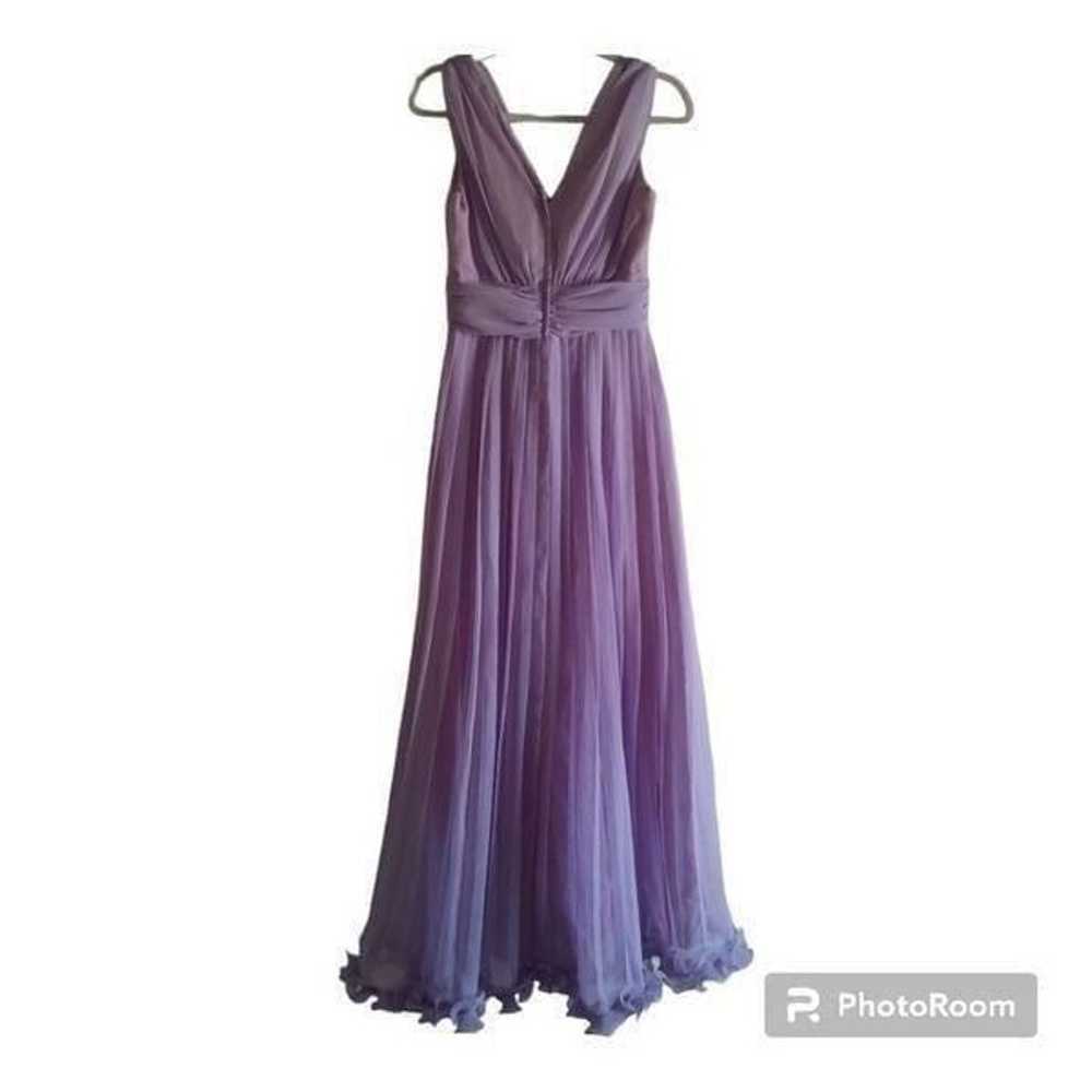 Vintage Union Made Pleated Chiffon Maxi Prom Dress - image 4