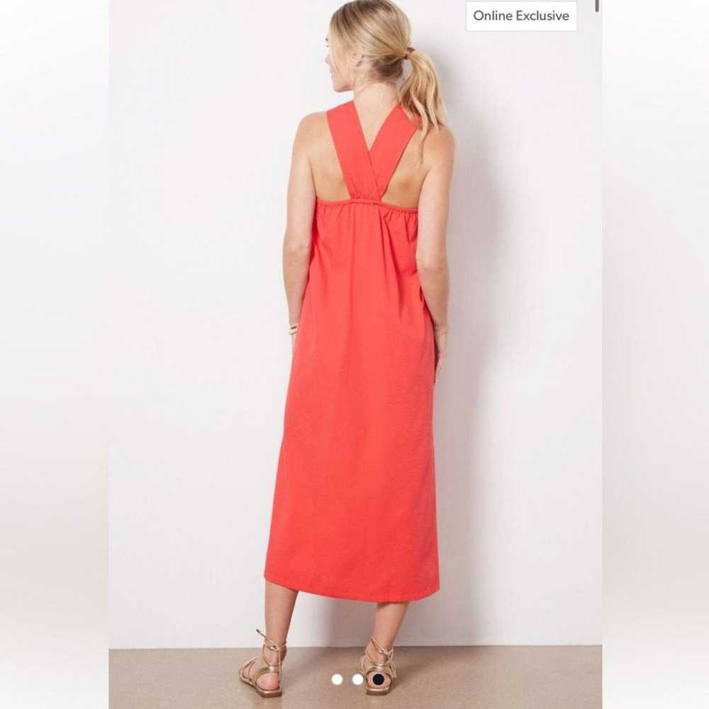 Faherty Bay Twist Seersucker Halter Dress Size Me… - image 8